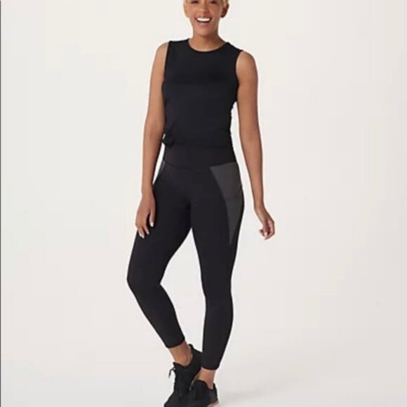 zuda Pants - Zuda 7/8 Length Athletic Regular Z-Stretch Colorblocked Leggings Size S NWT